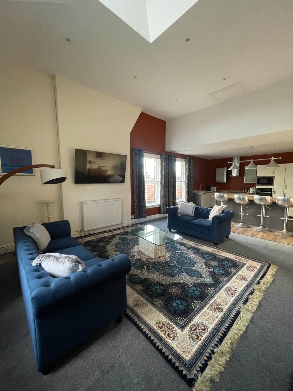 Living room and kitchen